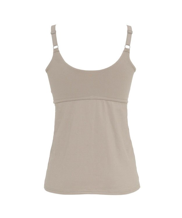 BRADELIS New York 【BRADELIS New York  MATERNITY】オープンカシュクールブラキャミ ブラデリス マタニティ 授乳しやすい 補正下着 ブラトップ カップ付き ダークグレージュ