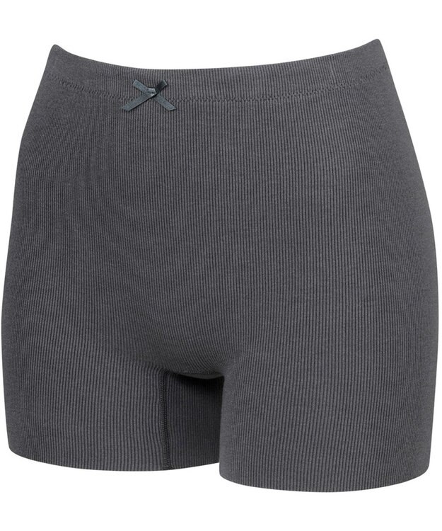 Wing あったかオーバーパンツ 薄手 アウターにひびきにくい 1分丈 秋 冬 ER0192 ウイング／ワコール グレー