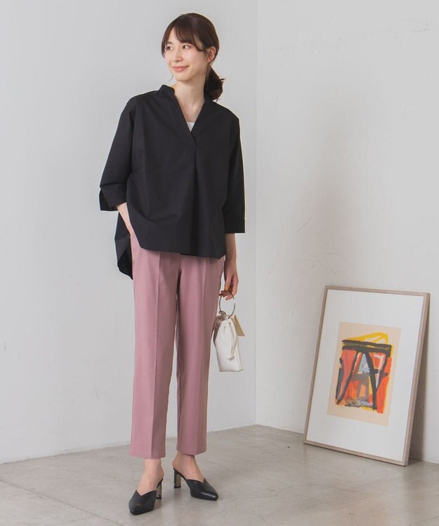 WEGO テーパードスラックスパンツ ピンク