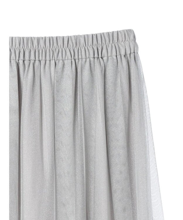 YECCA VECCA ラメチュールギャザースカート Light Gray