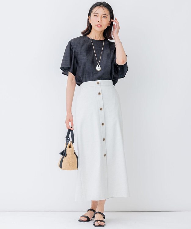 23区 【WEB限定】ツイスト ベルト サンダル ブラック系