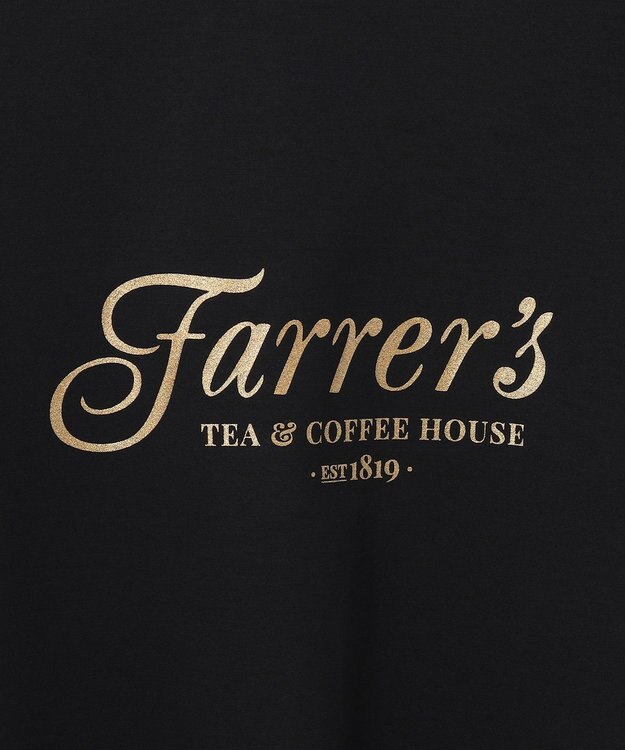 自由区 L 【洗える】グラフィックロゴ Tシャツ ブラック×ゴールド