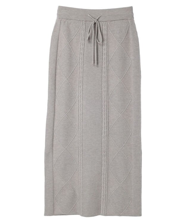Green Parks ケーブルニットスカート Gray Mixture