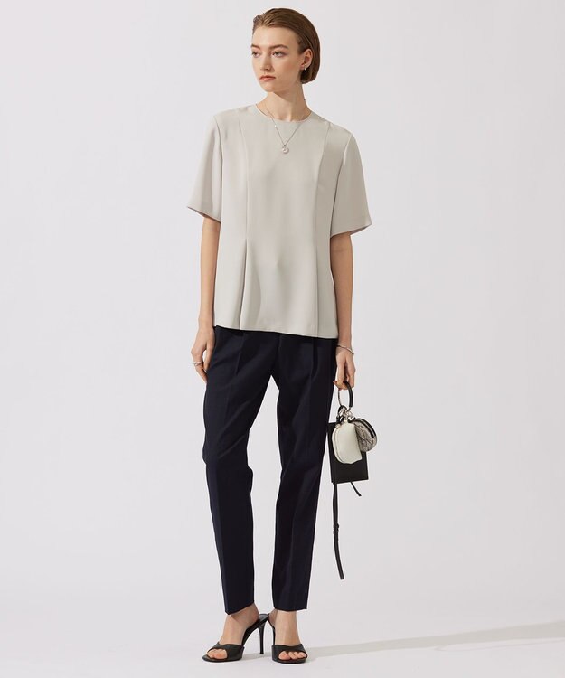 ICB 【接触冷感・UVケア・撥水・洗える】 LooseWeave テーパードパンツ ネイビー系