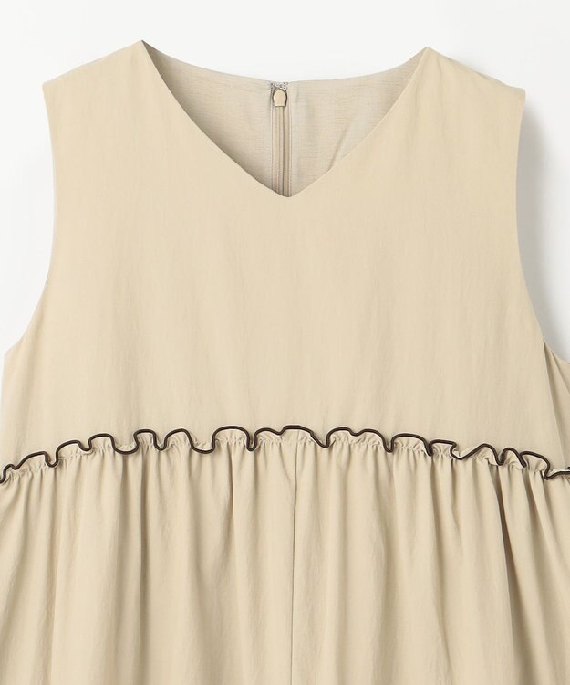 #Newans ボリュームティアードワンピース ベージュ