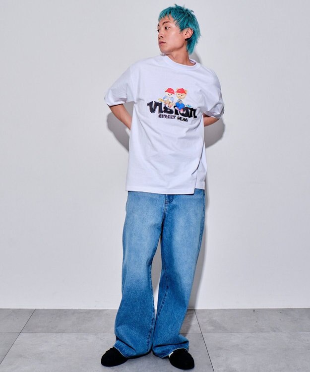 WEGO 【ユニセックス着用ITEM/MLサイズ展開】別注VISIONベアグラフィックT（SS） ホワイト