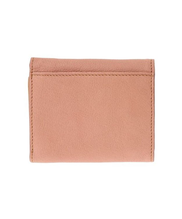 genten 【新型】フレスコ 三つ折り財布 ピーチベージュ