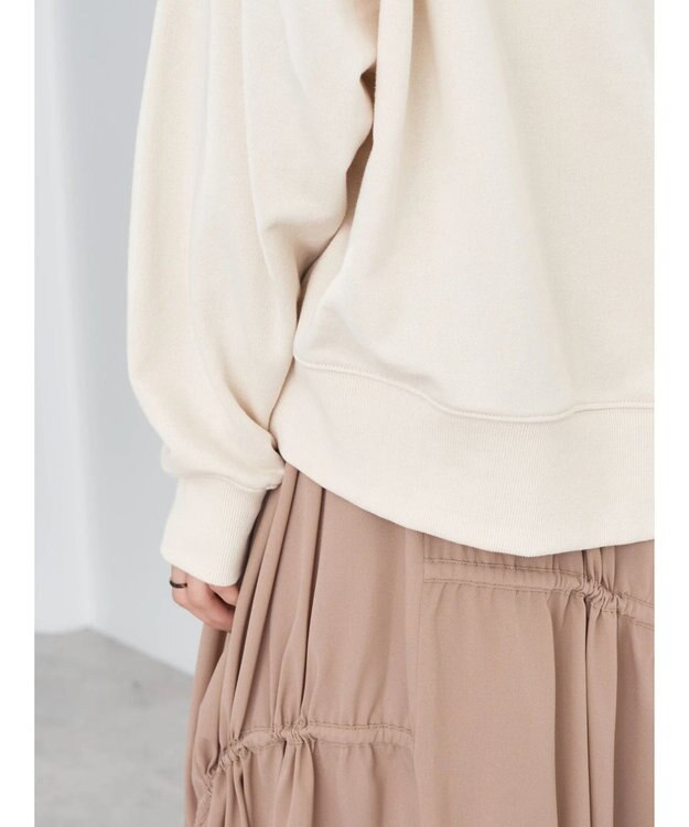 earth music&ecology ハーフＺＩＰスウェット Ivory