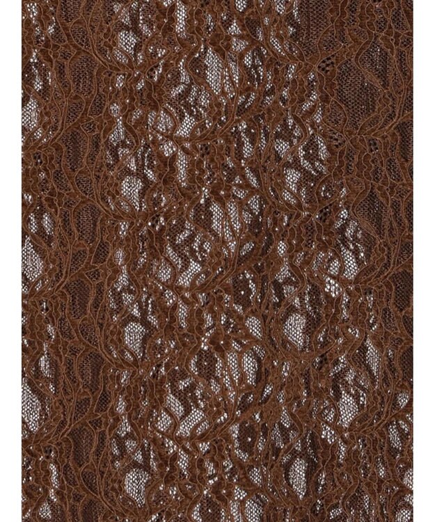 Te chichi 起毛レースシャツ ブラウン