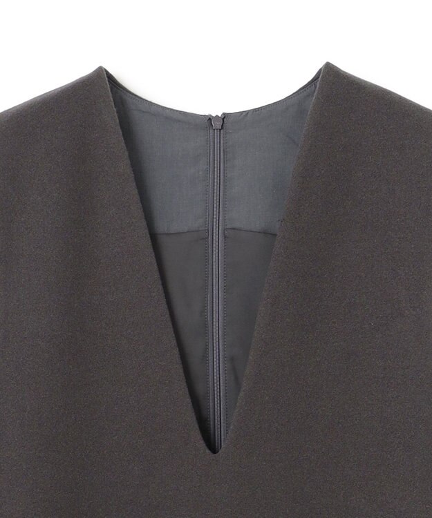 UNFILO ウールライク ジャンスカ チャコール