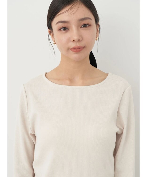 earth music&ecology 細リブＴＥＥ Off White