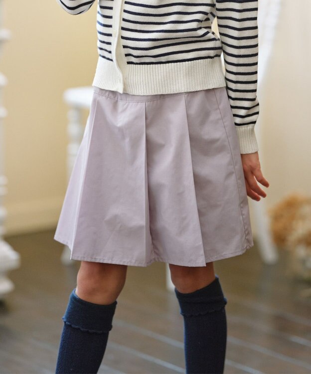 組曲 KIDS 【150-160㎝】ボックスタック キュロット ラベンダー系