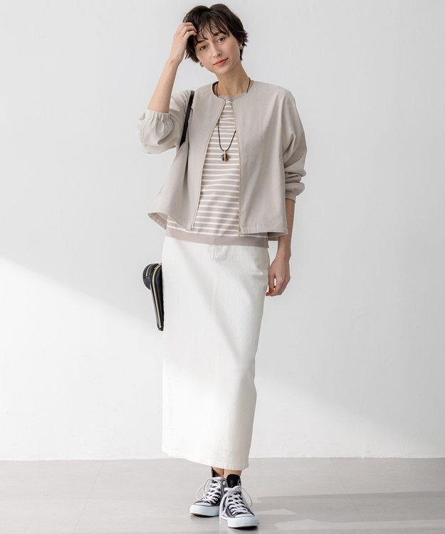 23区 ラウンドストーン ネックレス ダークブラウン系