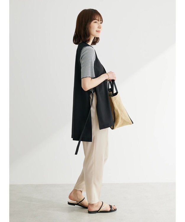 Green Parks 接触冷感　テーパードパンツ Light Beige