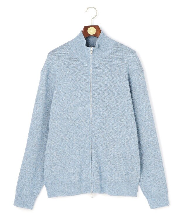 J.PRESS MEN 【KING SIZE】ギマコットンフルジップ カーディガン サックスブルー系