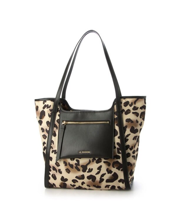 LA BAGAGERIE リサイクルレザー　フラップA4トート レオパード