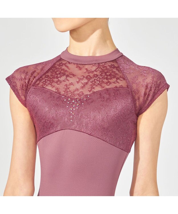 Chacott ハイネックレオタード アンティックローズ