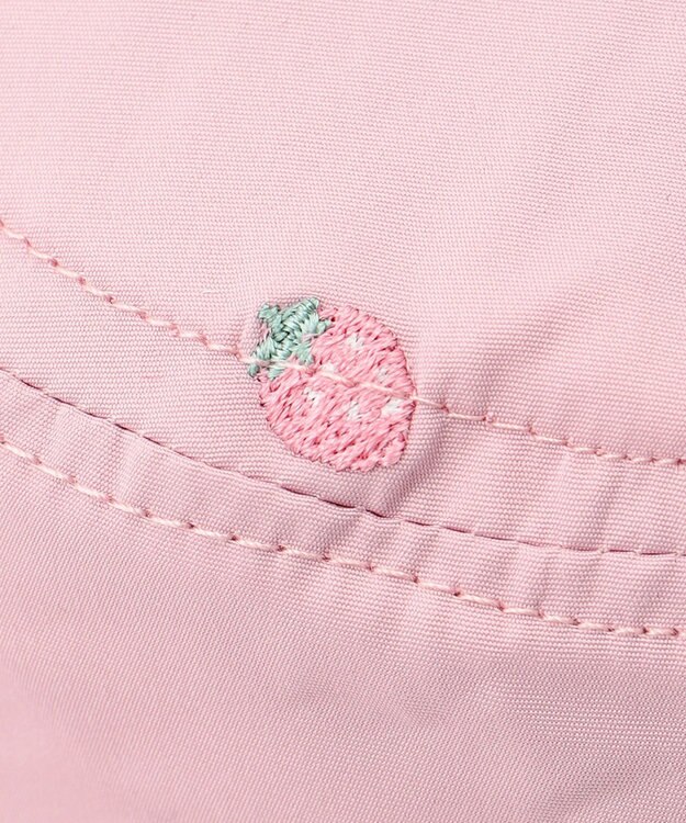 ANY KIDS 日よけ付き 刺繍 バケット ハット ピンク