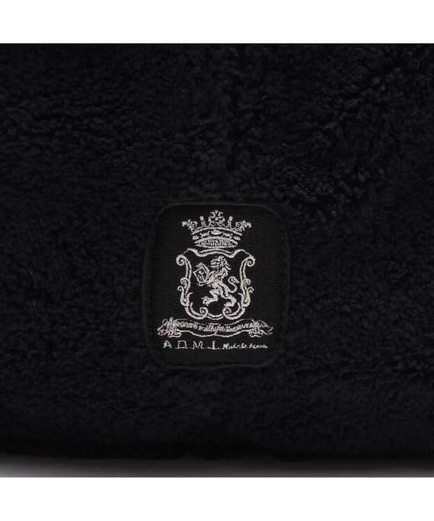 A.D.M.J. 【もこもこ】オスカー/コード刺しゅうキューブトート34cm(Dカン＋) PITCH BLACK