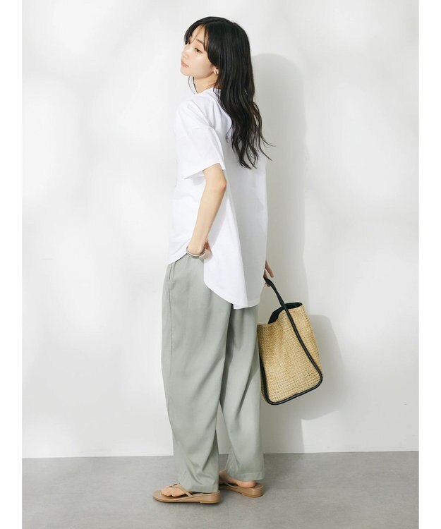 CRAFT STANDARD BOUTIQUE レーヨンワイドパンツ Sax