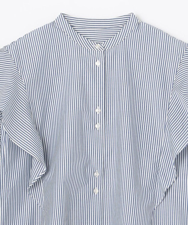 ANY 【UVカット/吸水速乾/抗菌防臭】エニィファンクション 袖フレアブラウス ブルーロンスト