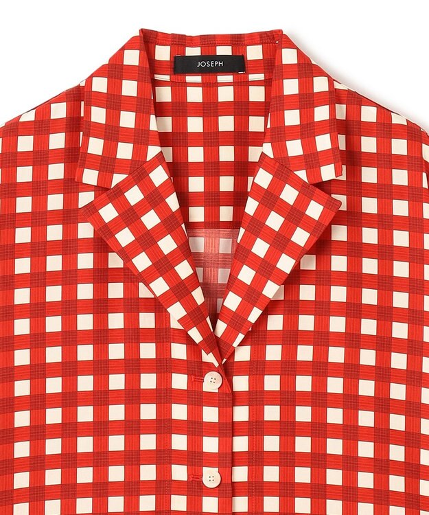 JOSEPH ヴィシー コットンシルク　ブラウス Crimson Combo