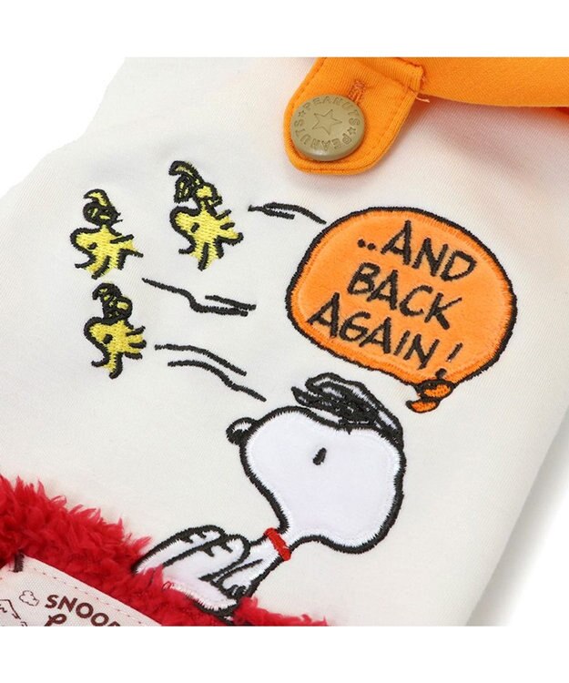 PET PARADISE スヌーピー  ペティヒート パーカー《赤屋根柄 》中型犬 大型犬 白～オフホワイト