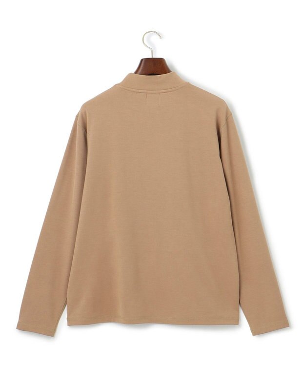 J.PRESS MEN ダウンファブリック モックネック Tシャツ ベージュ系
