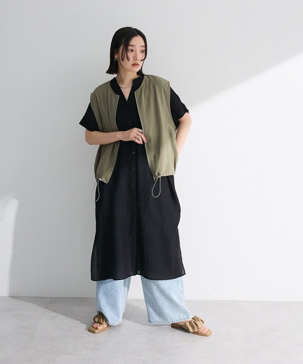 Green Parks シアーZIPベスト Khaki