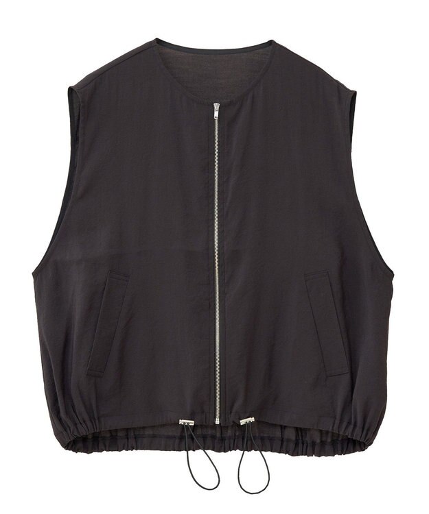 Green Parks シアーZIPベスト Black