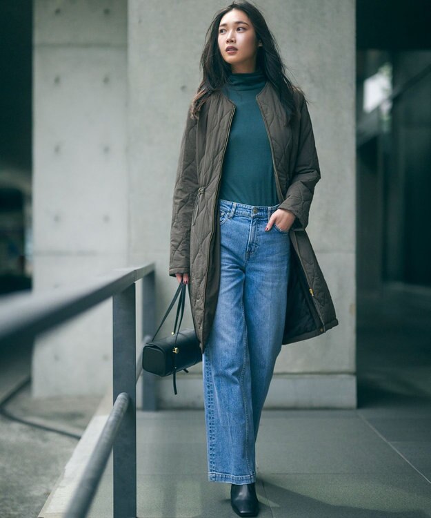 23区 【洗える】スムージーコットン シアー ニット グリーン系