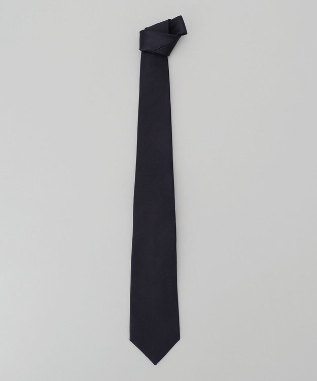 GOTAIRIKU 定番【日本製】シルク ネクタイ_無地 ネイビー系