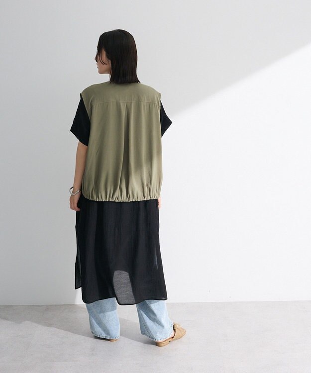 Green Parks シアーZIPベスト Khaki
