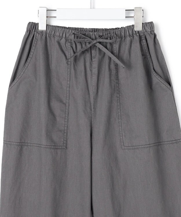 J.PRESS YORK STREET 【WOMEN】ソフトコットン ワイドベイカー パンツ グレー系