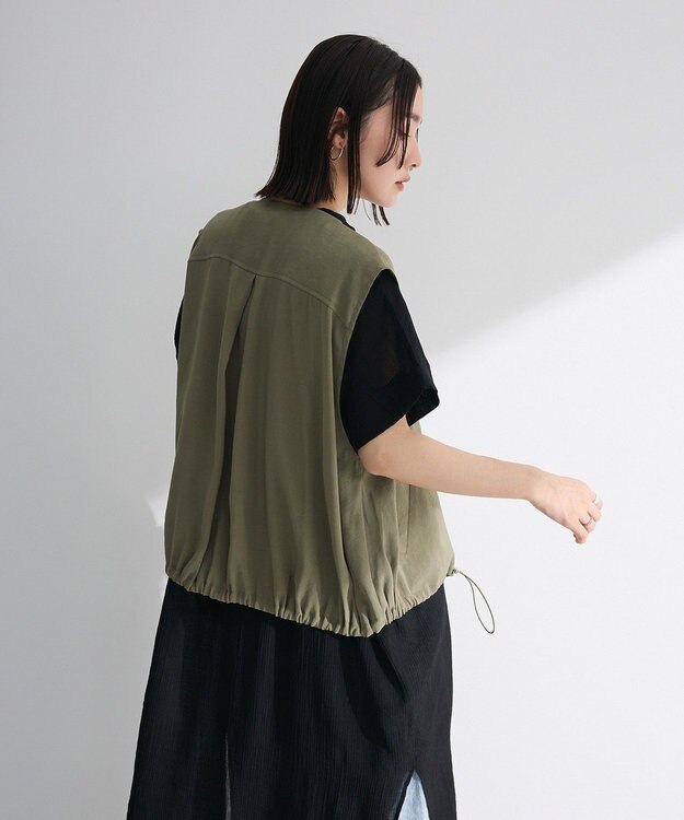 Green Parks シアーZIPベスト Khaki
