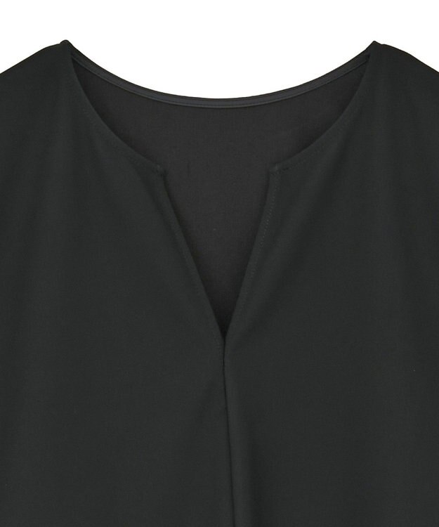 Green Parks リップルフレアベスト Black