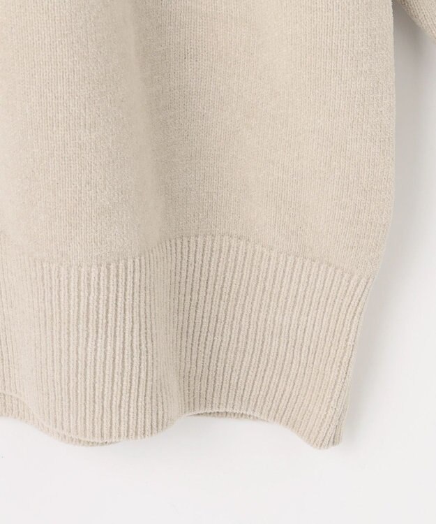 J.PRESS LADIES CHENILLE フーデッド ニット ベージュ系