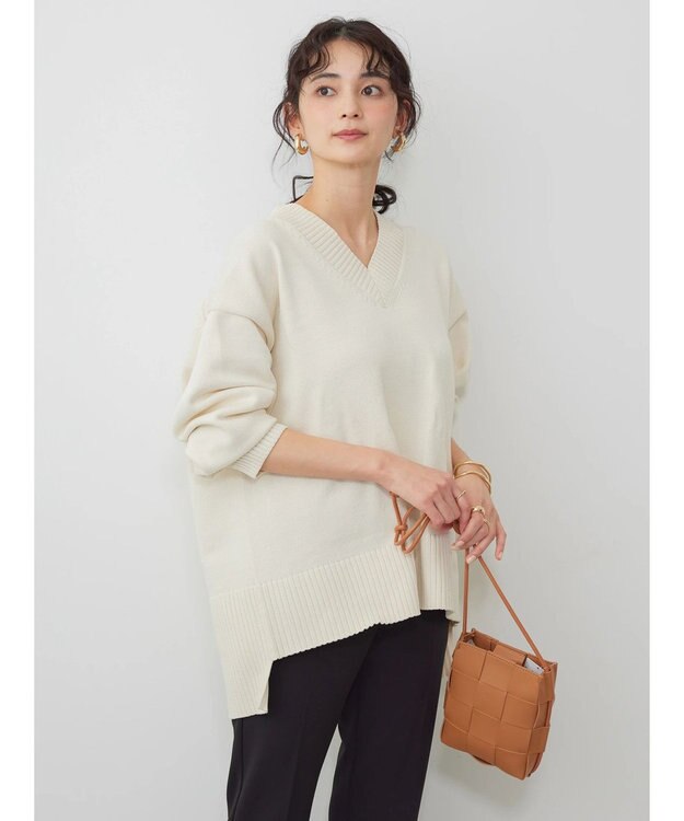 AMERICAN HOLIC エコカルットＶネックプルオーバー Ivory
