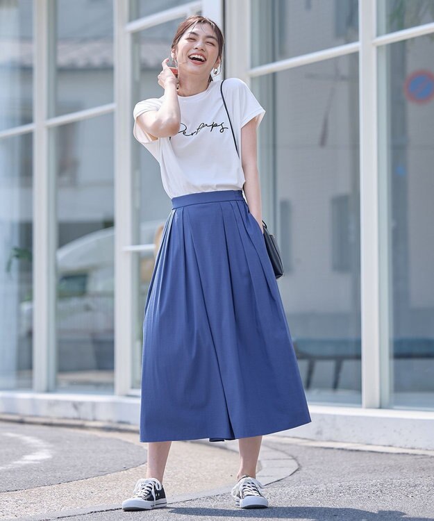 ANY 【大好評につき新色登場！/洗濯機可能/接触冷感/UVケア】清涼リラックススカーチョ ブルー