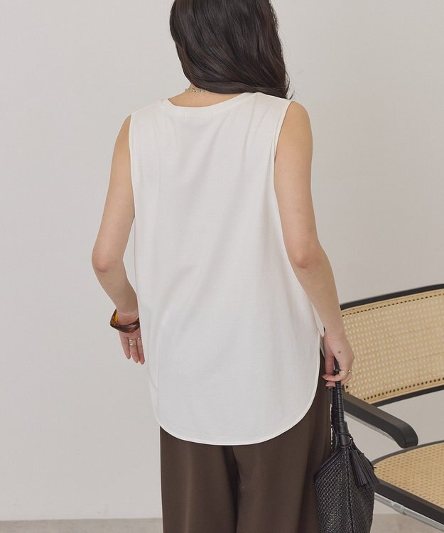 AMERICAN HOLIC ラウンドヘムタンクトップ Off White