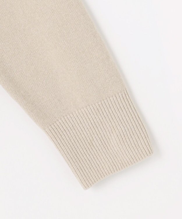 J.PRESS LADIES CHENILLE フーデッド ニット ベージュ系