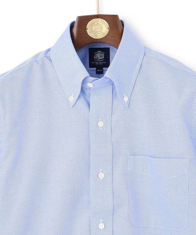 J.PRESS MEN 【PREMIUM PLEATS / 形態安定】バスケットドビーシャツ / B.D. サックスブルー系