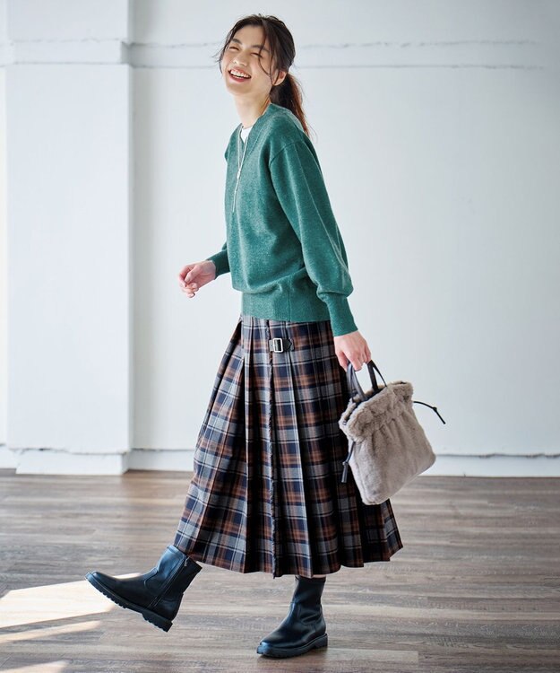 ANY ドロストファーショルダーバッグ モカ