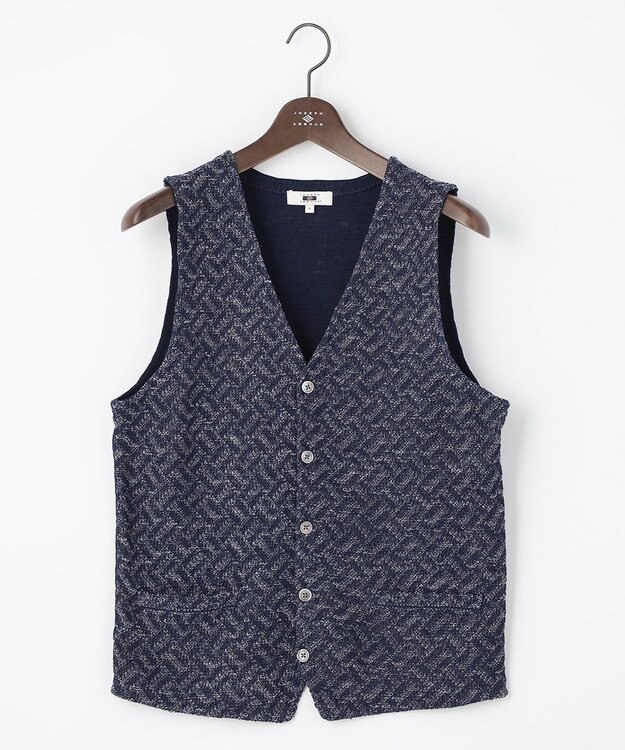 JOSEPH ABBOUD 【サスティナブル加工】スラブギマ ニットベスト ネイビー系7