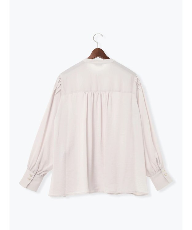 Te chichi プリーツサテンブラウス Ｓグレー