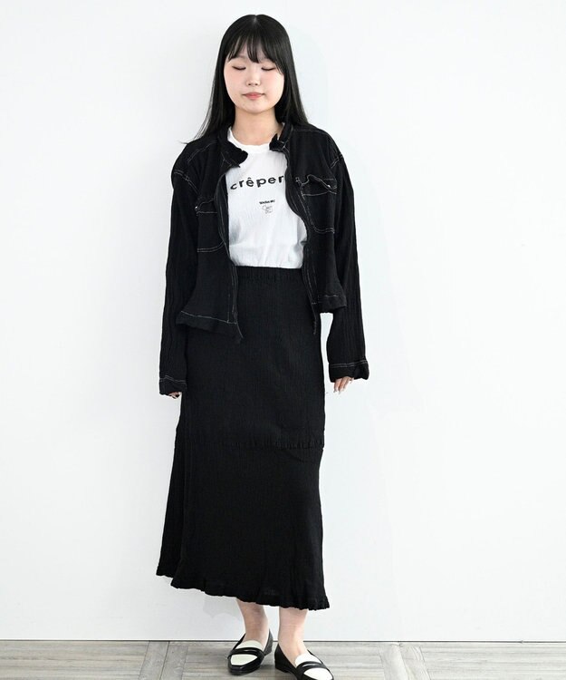 crêprie tsumori chisato creperie FRONT ZIP JACKET クレプリ フロントジップジャケット BLACK