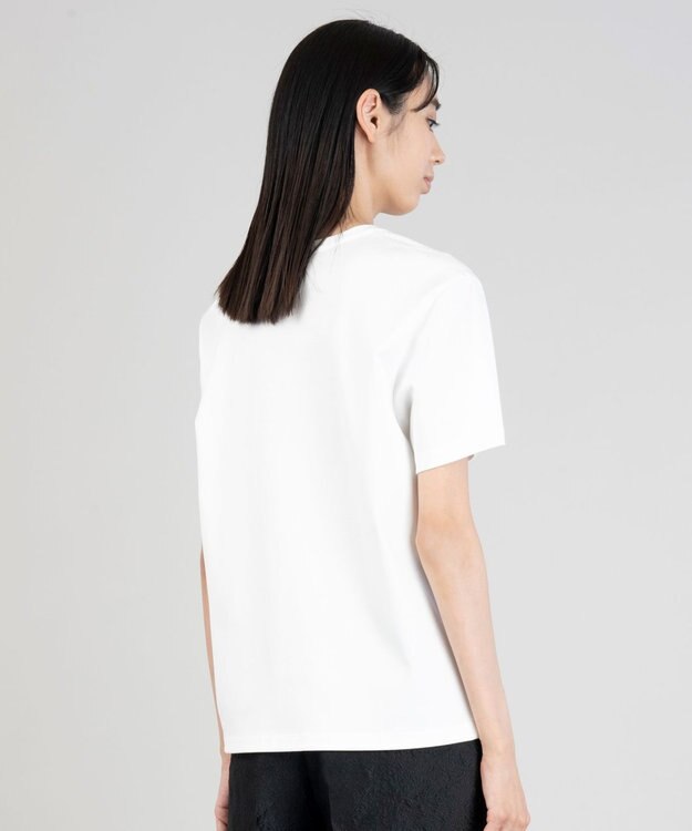 23区 【エステータ】スーピマコットン プレミアムジャージー 半袖Tシャツ ホワイト系