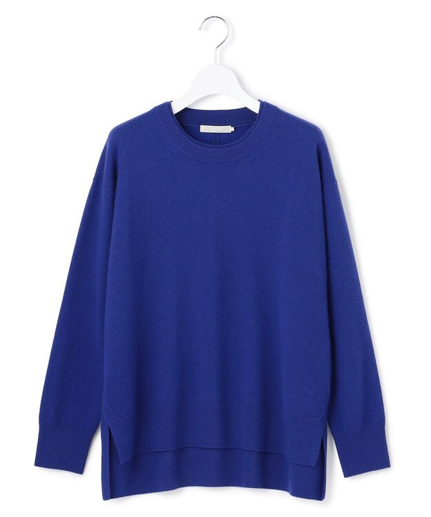 ICB 【新色追加】ソフトカシミヤミックス クルーネックニット ロイヤルブルー