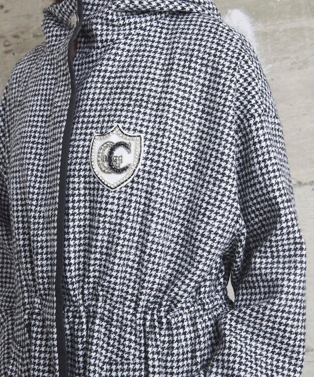 GRACE CONTINENTAL オーバーサイズ千鳥コート ブラック