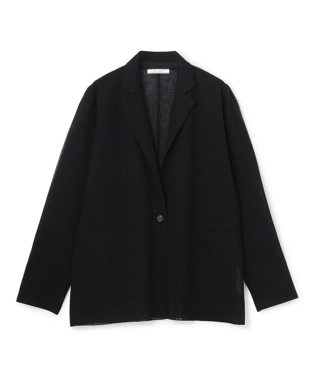 BEIGE， PYRRHOT / シアーコンビ ニットジャケット Black